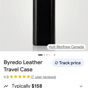 Byredo Black Leather Travel Case(bonus perfume insert with perfume remaining)